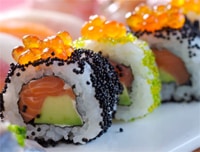 Maki Sushi (maki-zushi or norimaki AKA sushi rolls)